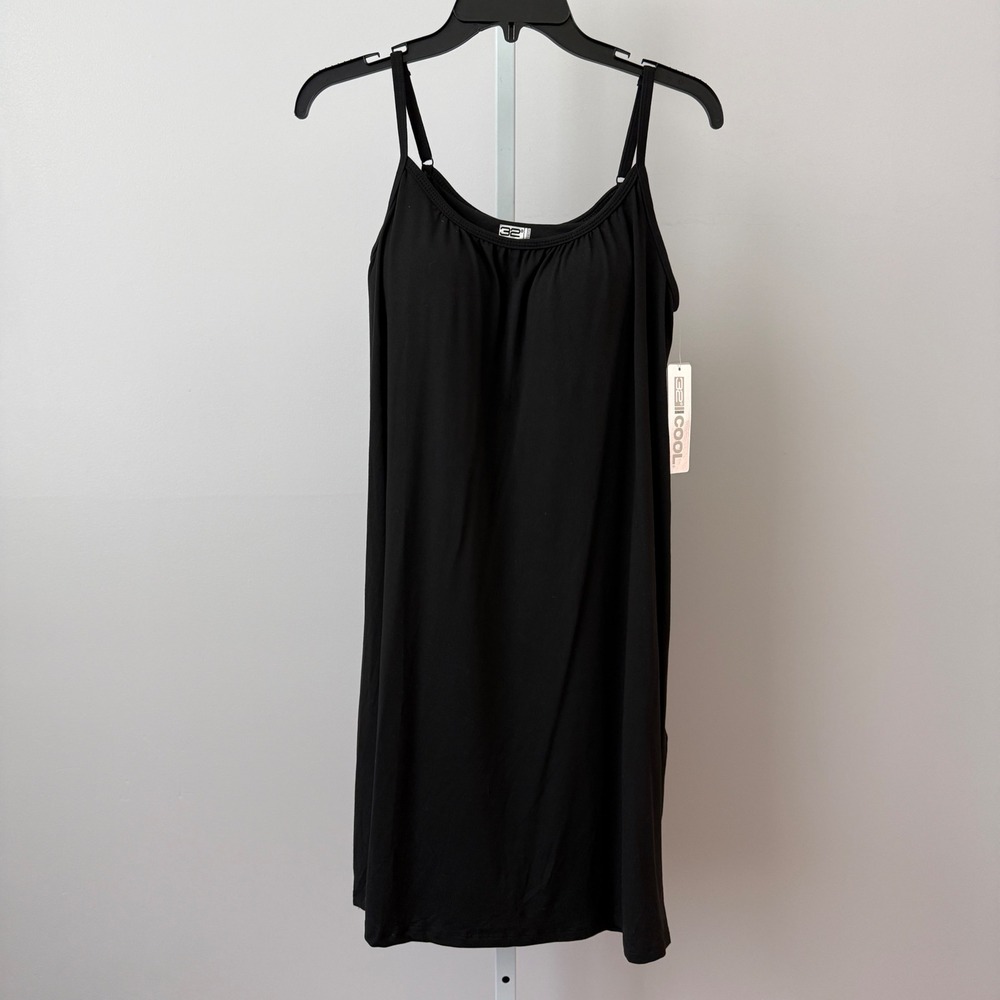 32 Degrees Clean Sporty Chic Relaxed Minimalist Athleisure Cami Dress S Black